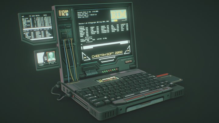 Cyberpunk Laptop 3D Model