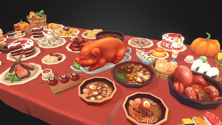 Delicious Food Stuffz 02 3D Model
