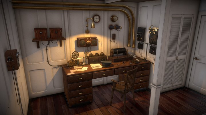 Titanic's Marconi VR Room 3D Model