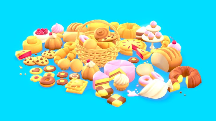 Pastries Pack 3D Model