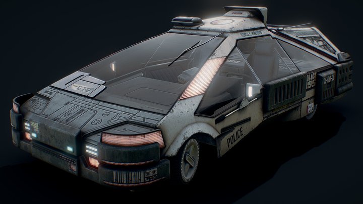 2019 Blade Runner Ground Police Car 3D Model